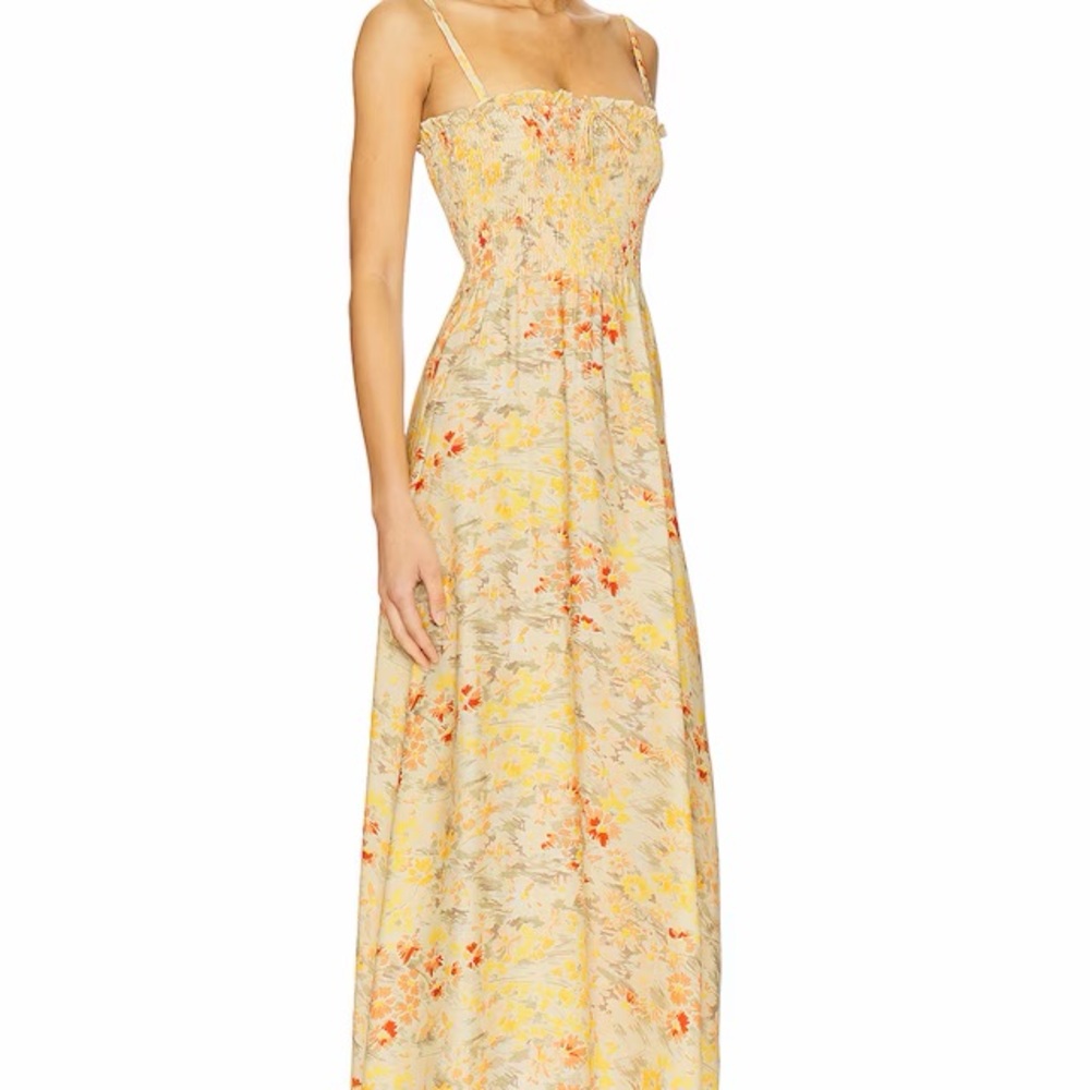 Faithful Sorana Yellow Midi Dress